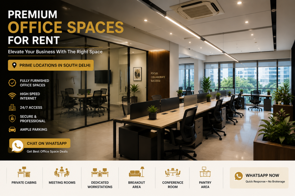 Properties in Saket - 1BHK, 2BHK, 3BHK & Office Spaces for Rent